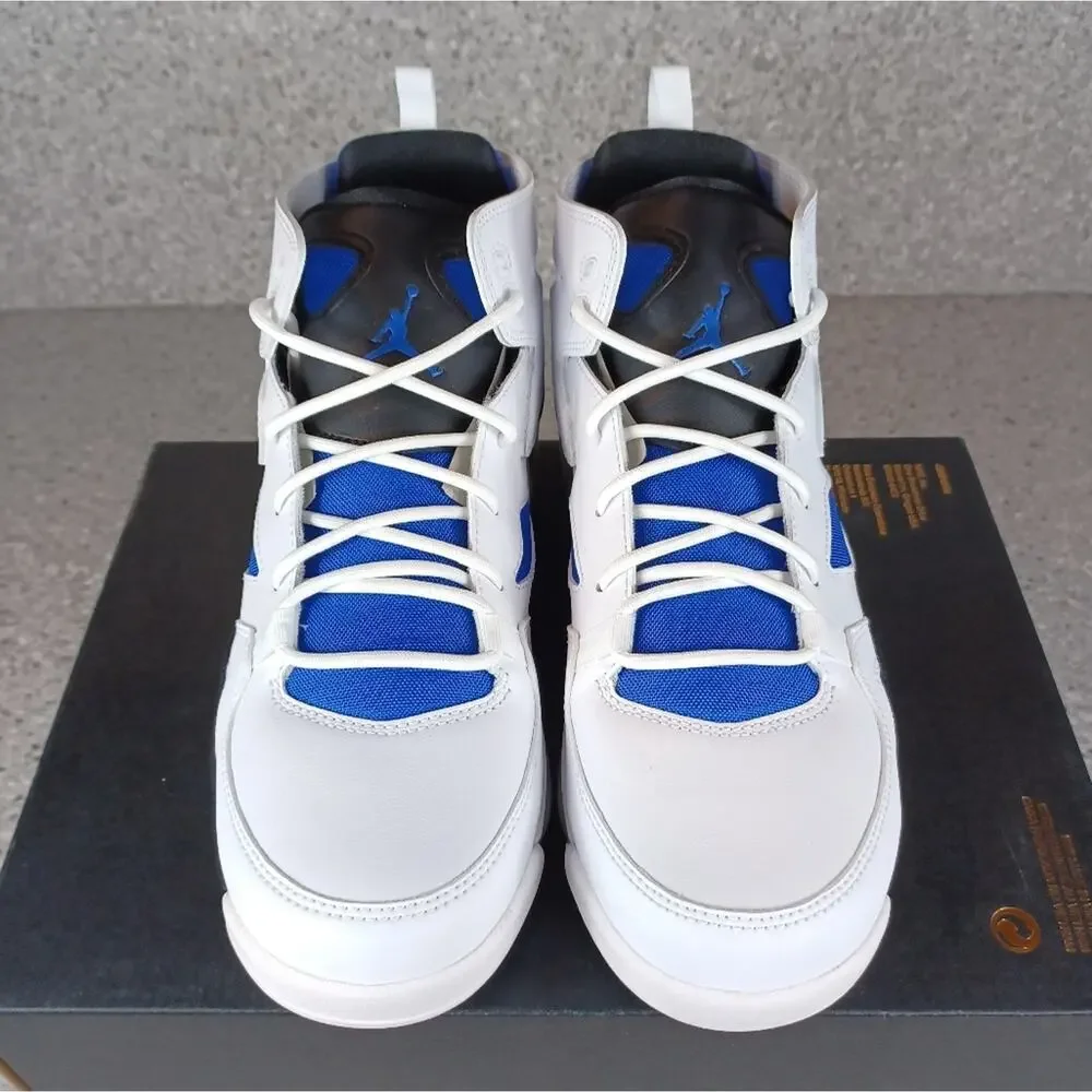 Nike Air Jordan Flight Club 91 White Hyper Royal Sneakers Shoes 7Y